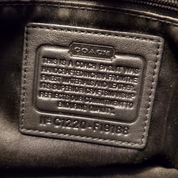 Coach F19188 Penelope Satchel in Black Logo Print - Picture 13 of 15